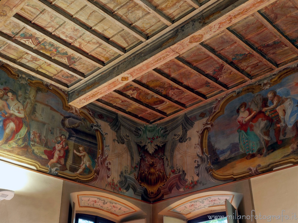 Vimercate (Monza e Brianza, Italy) - Frescoes in the hall of Angelica and Medoro of Palazzo Trotti